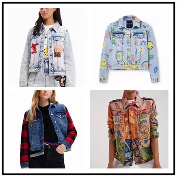 women's jackets foreign trade original single spanish fashion 23 years patchwork women's denim coat 230726, Black;brown
women's jackets foreign trade original single spanish fashion 23 years patchwork women's denim coat 230726, Black;brown