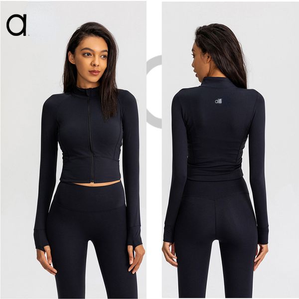 Women's Yoga Sleeves AL Long Jacket Solid Color Nude Sports Shaping Waist Tight Fiess Loose Jogging Sportswear Whit Wear, Have al logo
Women's Yoga Sleeves AL Long Jacket Solid Color Nude Sports Shaping Waist Tight Fiess Loose Jogging Sportswear Whit Wear, Have al logo