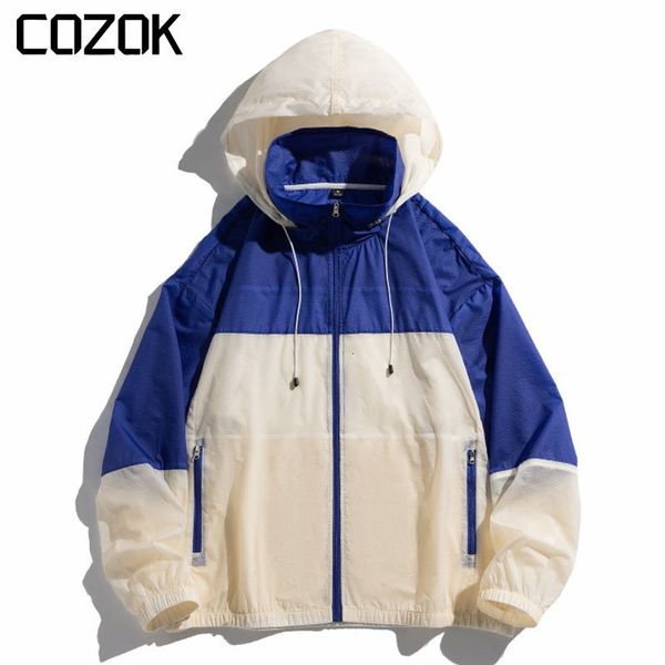 mens jackets korean sunscreen hooded varsity jacket men patchwork thin sport loose casual outdoor coat windbreaker summer 230726, Black;brown
mens jackets korean sunscreen hooded varsity jacket men patchwork thin sport loose casual outdoor coat windbreaker summer 230726, Black;brown
