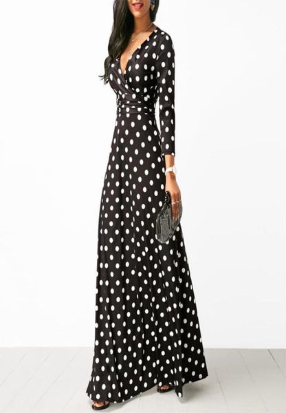 women polka dot long sleeve boho dress elegant vintage women dresses party v neck maxi long dress fashion ladies dresses5876613, Black;gray
women polka dot long sleeve boho dress elegant vintage women dresses party v neck maxi long dress fashion ladies dresses5876613, Black;gray