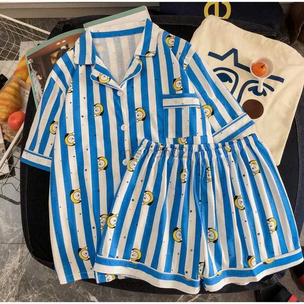 women's sleep lounge stripe women pajamas set single breasted short sleeve ladies homewear suits with shorts elastic waist summer carto
women's sleep lounge stripe women pajamas set single breasted short sleeve ladies homewear suits with shorts elastic waist summer carto