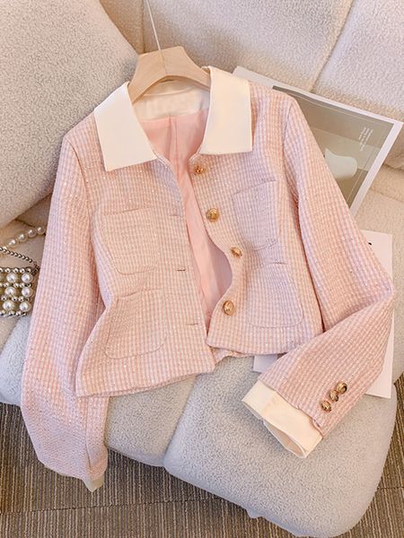 women's jackets autumn winter women sequined tweed short coat long sleeve lady turndown collar jacket pocket cardigan luxury fragrant o, Black;brown
women's jackets autumn winter women sequined tweed short coat long sleeve lady turndown collar jacket pocket cardigan luxury fragrant o, Black;brown