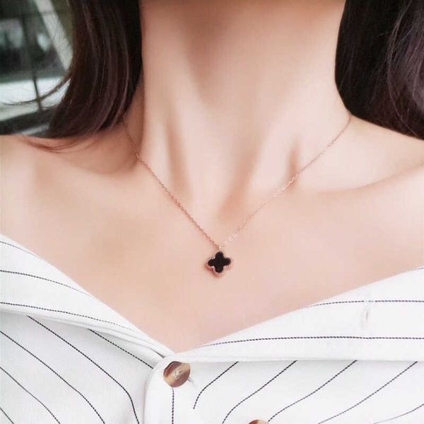 pendant necklace bracelet earring for women fashion titanium steel four-leaf clover clavicle chain high grade pendant girl accessories, Black
pendant necklace bracelet earring for women fashion titanium steel four-leaf clover clavicle chain high grade pendant girl accessories, Black
