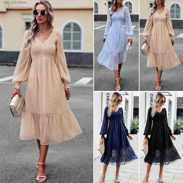 basic casual dresses dress 2023 autumn/winter women's elegant v-neck jacquard long dress t230727, Black;gray
basic casual dresses dress 2023 autumn/winter women's elegant v-neck jacquard long dress t230727, Black;gray