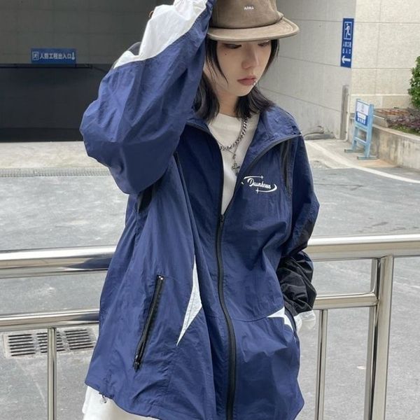 womens jackets deeptown vintage y2k blue jacket women windbreaker oversize korean fashion streetwear track zipper harajuku style 230726, Black;brown
womens jackets deeptown vintage y2k blue jacket women windbreaker oversize korean fashion streetwear track zipper harajuku style 230726, Black;brown