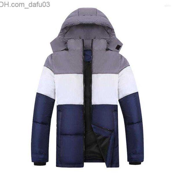 men's down parkas men's down autumn winter casual warm jacket men fashion hooded color matching cotton coat thick homme parka zipp, Black
men's down parkas men's down autumn winter casual warm jacket men fashion hooded color matching cotton coat thick homme parka zipp, Black
