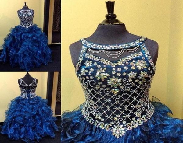 unique neck designer girls pageant dresses ball gowns ruffles luxury back crystal organza flower girls dress first communion2646931, White;red
unique neck designer girls pageant dresses ball gowns ruffles luxury back crystal organza flower girls dress first communion2646931, White;red