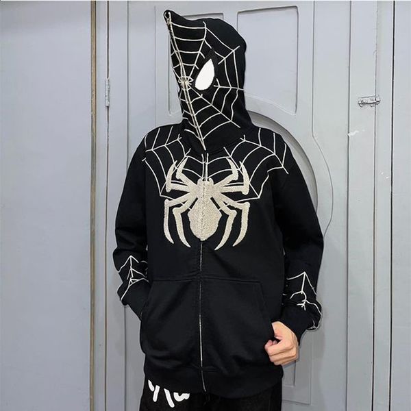 men's and women's funny spider web red hoodie sweatshirt zipper harajuku punk trash y2k clothes hip-hop street clothes sweatshirt, Black
men's and women's funny spider web red hoodie sweatshirt zipper harajuku punk trash y2k clothes hip-hop street clothes sweatshirt, Black