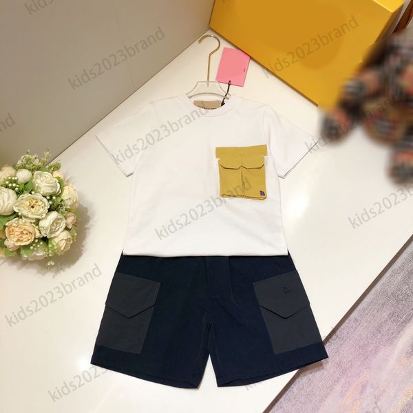 designer summer sets for children t shirts with cargo shorts two pieces sets cotton brand t shirts round neck tees big pockets short pants 2, White
designer summer sets for children t shirts with cargo shorts two pieces sets cotton brand t shirts round neck tees big pockets short pants 2, White