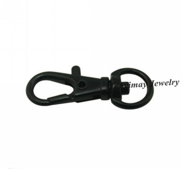 100pcs black swivel metal lobster clasp for outdoors activities 32mm alloy snap hook 1364452
100pcs black swivel metal lobster clasp for outdoors activities 32mm alloy snap hook 1364452
