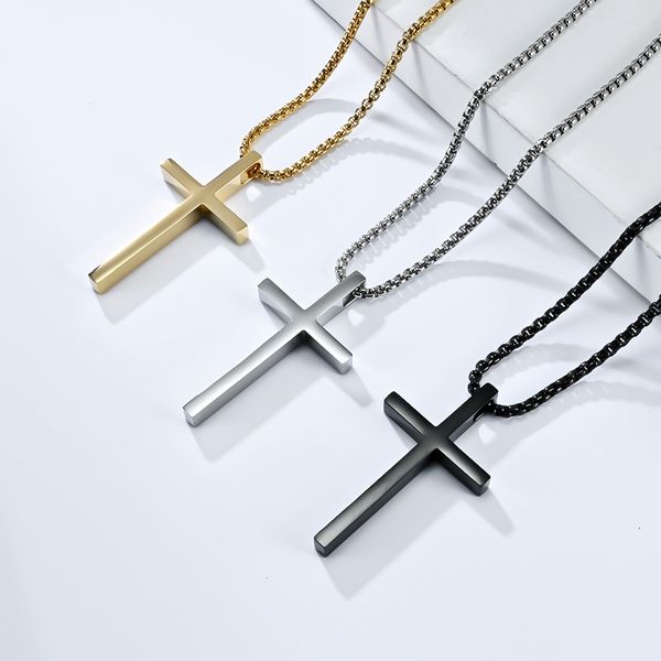 fashion stainless steel cross pendants necklace jewelry men women sweater chain, Silver
fashion stainless steel cross pendants necklace jewelry men women sweater chain, Silver