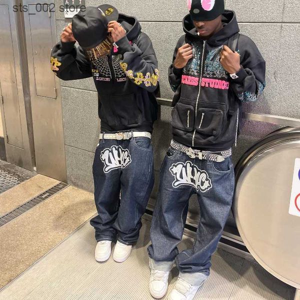 men's jeans y2k men jeans streetwear printed letter black vintage pants 2023 new harajuku fashion casual loose men rock wideleg baggy j, Blue
men's jeans y2k men jeans streetwear printed letter black vintage pants 2023 new harajuku fashion casual loose men rock wideleg baggy j, Blue