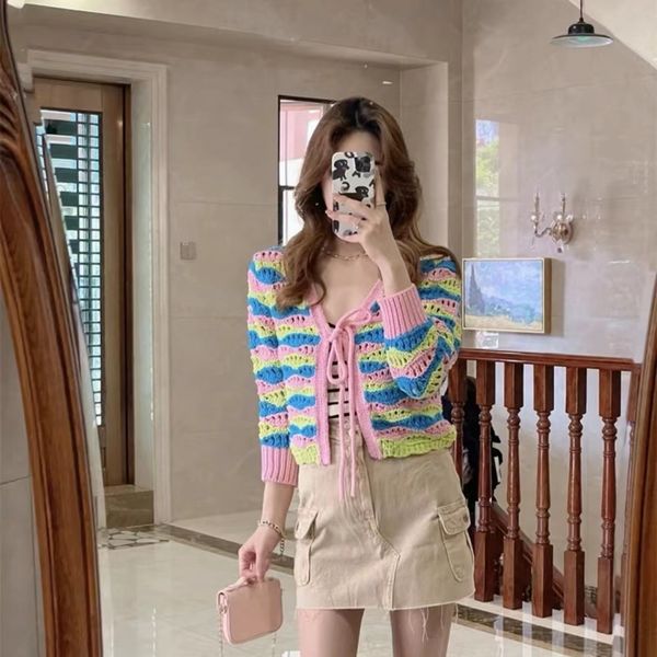 women's knits tees bmzrljy gentle lazy wind colorful stripes sweet retro longsleeved loose vneck bow laceup knitted early spring coat w, White
women's knits tees bmzrljy gentle lazy wind colorful stripes sweet retro longsleeved loose vneck bow laceup knitted early spring coat w, White