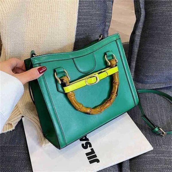 2023 new luxury bags portable messenger simple style bamboo