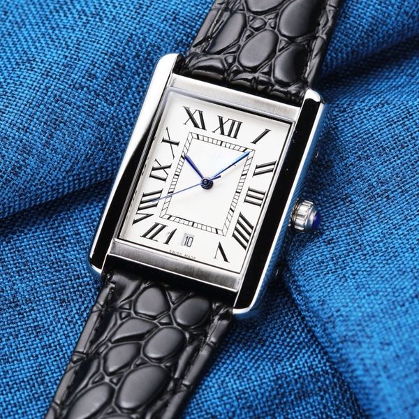 men's watch luxury classic tank line fashion black dial leather strap bracelet fold over clasp men's automatic mechanical watch 41, Slivery;golden
men's watch luxury classic tank line fashion black dial leather strap bracelet fold over clasp men's automatic mechanical watch 41, Slivery;golden