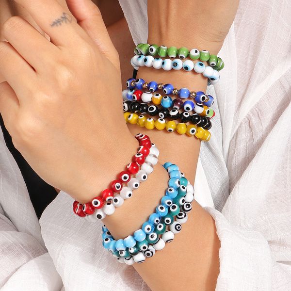 turkish lucky blue eye bracelet for women men handmade 8mm evil eye charm beads bracelet bangles jewelry, Golden;silver
turkish lucky blue eye bracelet for women men handmade 8mm evil eye charm beads bracelet bangles jewelry, Golden;silver
