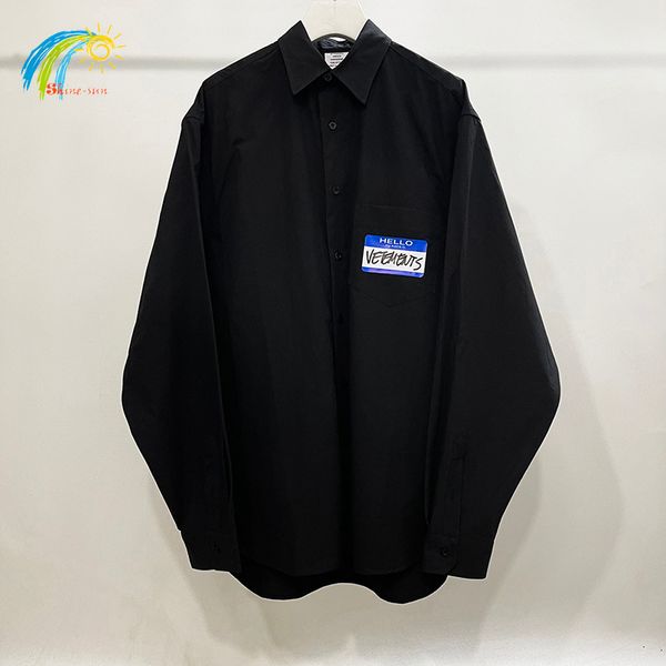 mens casual shirts streetwear oversized blue label hello my name is vetements long sleeve men women button vtm shirt 230726, White;black
mens casual shirts streetwear oversized blue label hello my name is vetements long sleeve men women button vtm shirt 230726, White;black