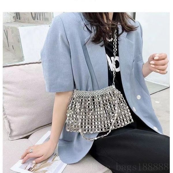 8a luxury women's bag designer silver metal sequin chain woven bag evening bag clutch purse travel holiday shoulder bag tote bags
8a luxury women's bag designer silver metal sequin chain woven bag evening bag clutch purse travel holiday shoulder bag tote bags