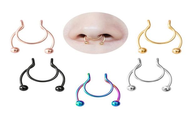 nose ring fake septum piercing stainless steel clip hoop nose rings gold stud for women non pierced body jewelry7556291, Silver
nose ring fake septum piercing stainless steel clip hoop nose rings gold stud for women non pierced body jewelry7556291, Silver