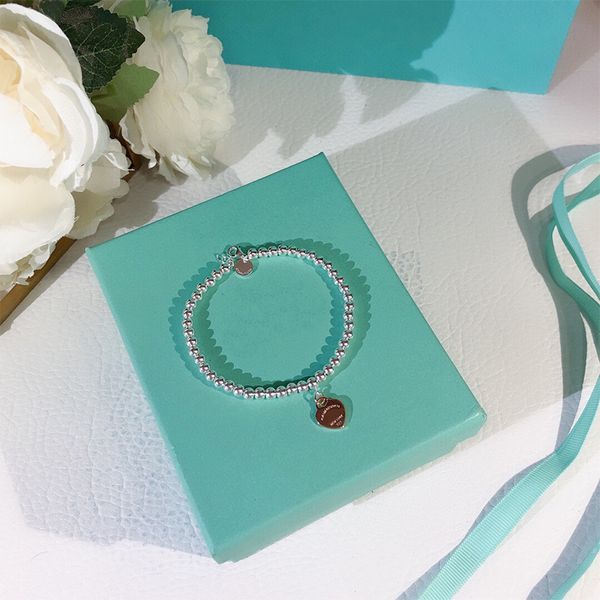 women's luxury designer bracelet single peach heart ball t bracelet 18k gold beaded bracelet titanium steel bracelet jewelry, Black
women's luxury designer bracelet single peach heart ball t bracelet 18k gold beaded bracelet titanium steel bracelet jewelry, Black