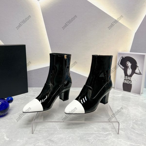designer women's boots fashion brand shoe zipper fashion metal lettering autumn and winter vacation boots stitching color brand, Black
designer women's boots fashion brand shoe zipper fashion metal lettering autumn and winter vacation boots stitching color brand, Black