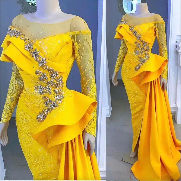 aso ebi 2023 yellow evening dresses lace beaded crystals sheath prom dresses long sleeves formal party bridesmaid pageant gowns, Black
aso ebi 2023 yellow evening dresses lace beaded crystals sheath prom dresses long sleeves formal party bridesmaid pageant gowns, Black