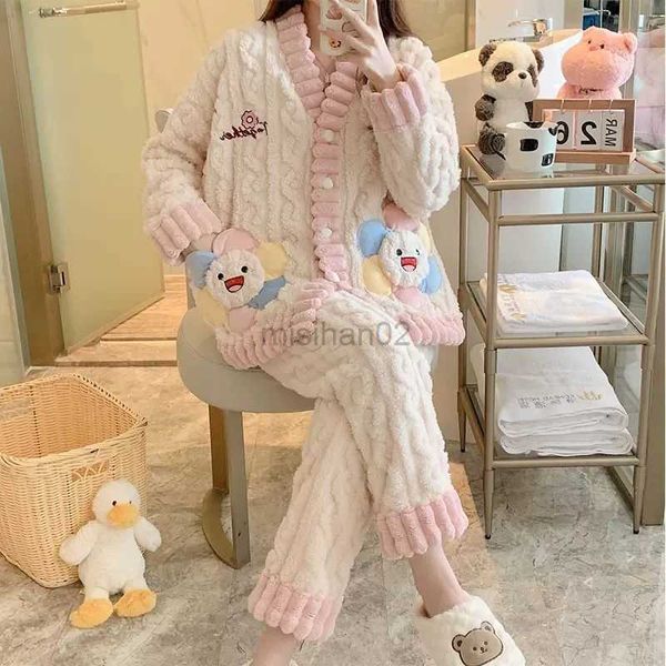women's sleep lounge autumn winter flannel warm pajamas set women long sleeve pants home suit cute comfortable long velvet thicken slee
women's sleep lounge autumn winter flannel warm pajamas set women long sleeve pants home suit cute comfortable long velvet thicken slee