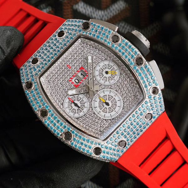 2023 mens luxury diamonds watch richa milles automatic mechanical rm12-01 iced out eta watches red rubber strap sapphire glass hollow out wr, Slivery;brown
2023 mens luxury diamonds watch richa milles automatic mechanical rm12-01 iced out eta watches red rubber strap sapphire glass hollow out wr, Slivery;brown