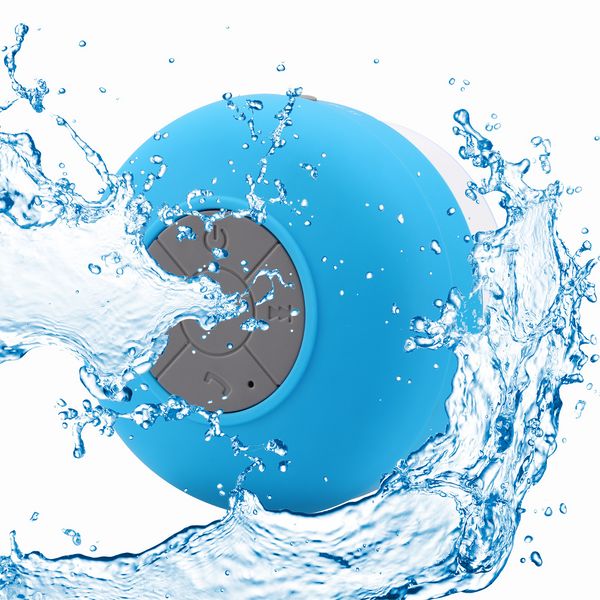 Image of mini portable bluetooth speaker wireless waterproof suction cup bluetooth speaker high fidelity sound effect shower bathroom soundbar hand free car loudspeaker