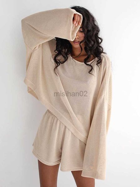 women's sleep lounge linad loose pajamas for women knitted 2 piece sets khaki long sleeve o neck sleepwear female casual suits with sho
women's sleep lounge linad loose pajamas for women knitted 2 piece sets khaki long sleeve o neck sleepwear female casual suits with sho