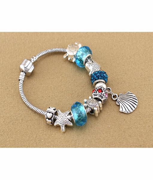 strands charm beads fit jewelry 925 silver bracelet shell pendant blue sky starfish turtle charm diy7775517, Black
strands charm beads fit jewelry 925 silver bracelet shell pendant blue sky starfish turtle charm diy7775517, Black