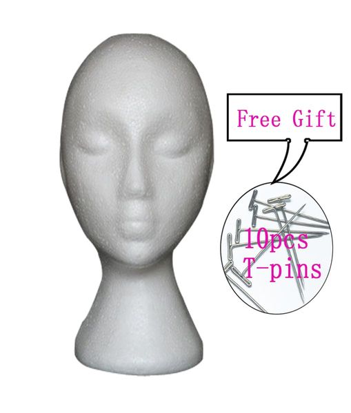 female styrofoam mannequin manikin head model foam wig hair hat glasses display new drop 7181423, White
female styrofoam mannequin manikin head model foam wig hair hat glasses display new drop 7181423, White