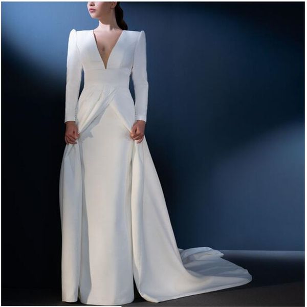 natural ivory v neck vintage 2 piece wedding dresses plus size woman bride robe for saudi arabia bridal gowns muslim long sleeves simple bri, White
natural ivory v neck vintage 2 piece wedding dresses plus size woman bride robe for saudi arabia bridal gowns muslim long sleeves simple bri, White