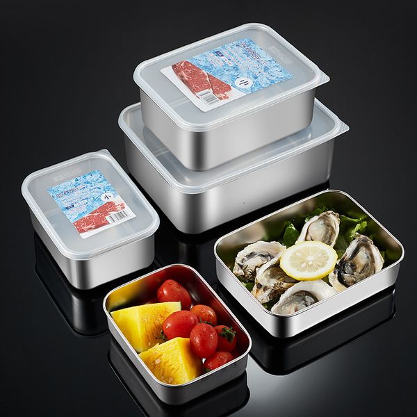 bottles jars square 304 stainless steel crisper household sealed box with lid food grade refrigerator fish meat frozen refrigerated 230627
bottles jars square 304 stainless steel crisper household sealed box with lid food grade refrigerator fish meat frozen refrigerated 230627