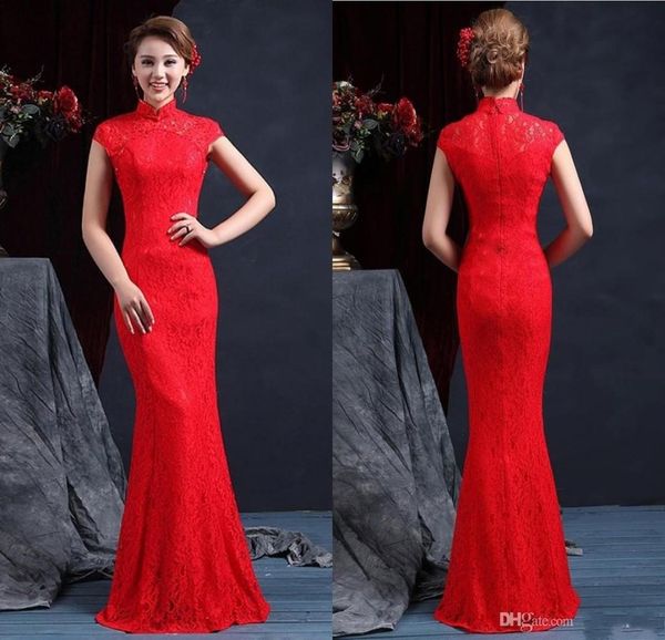 high neck sleeveless chinese mermaid cheongsam wedding dresses floor length zipper back red lace wedding dress bridal8246920, White
high neck sleeveless chinese mermaid cheongsam wedding dresses floor length zipper back red lace wedding dress bridal8246920, White