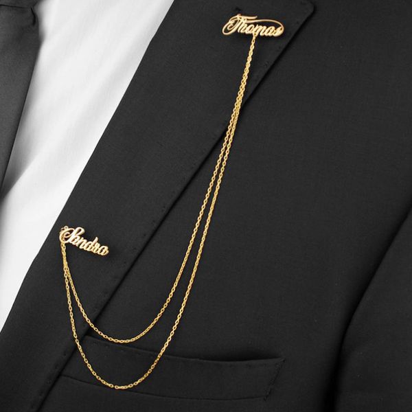 pins brooches personalized custom name brooch for women gold color stainless steel 2letter chain charm wedding jewelry 230727, Gray
pins brooches personalized custom name brooch for women gold color stainless steel 2letter chain charm wedding jewelry 230727, Gray