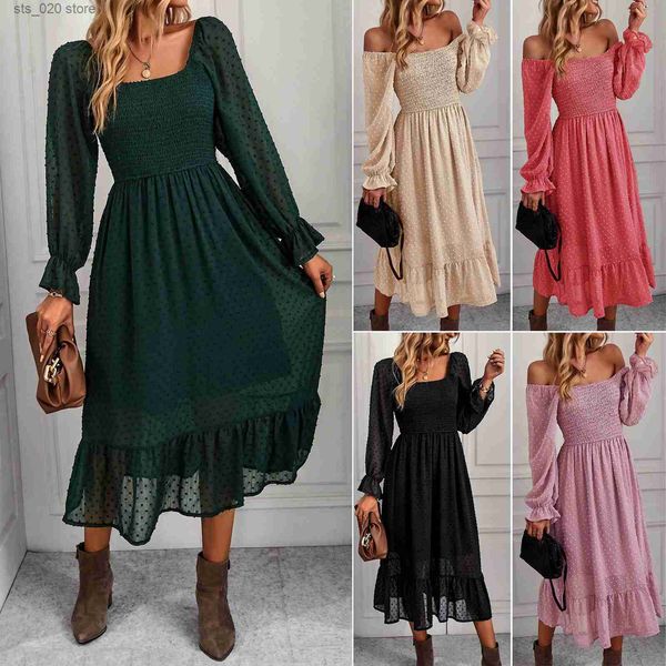 basic casual dresses independently designed french square neck elegant leisure holiday dress 2023 spring/summer large swing skirt for women, Black;gray
basic casual dresses independently designed french square neck elegant leisure holiday dress 2023 spring/summer large swing skirt for women, Black;gray