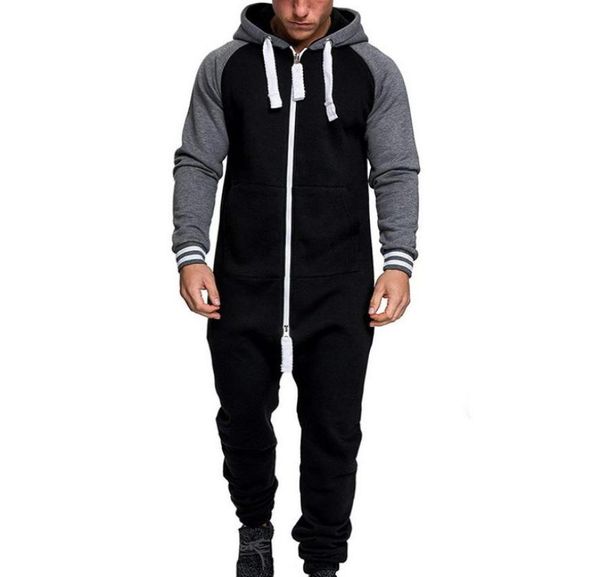 men onepiece garment patchwork pajama playsuit mens zipper hoodie camouflage jumpsuit streetwear fashion autumn winter overalls t4681677, Black
men onepiece garment patchwork pajama playsuit mens zipper hoodie camouflage jumpsuit streetwear fashion autumn winter overalls t4681677, Black
