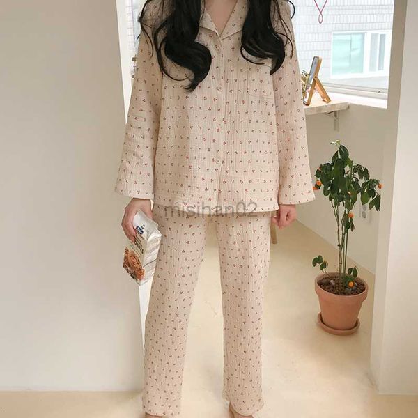 women's sleep lounge cotton linen sleepwear set sweet cute cherry print pajamas vintage kawaii notched pocket home suit shirt+trousers
women's sleep lounge cotton linen sleepwear set sweet cute cherry print pajamas vintage kawaii notched pocket home suit shirt+trousers