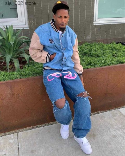 men's jeans ripped jeans y2k american street vintage high waist done old straight leg jeans hip hop high street style wide leg casual p, Blue
men's jeans ripped jeans y2k american street vintage high waist done old straight leg jeans hip hop high street style wide leg casual p, Blue