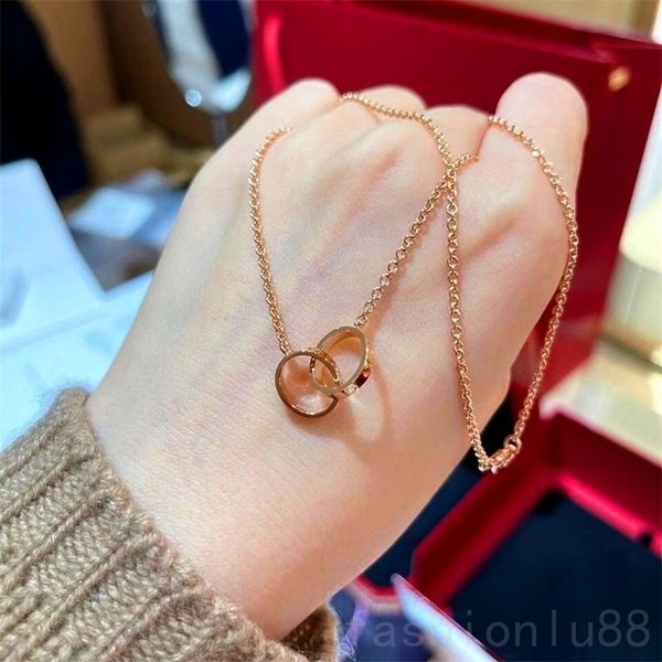 fashion designer double circle love diamond necklace beautiful plated gold chains outdoor street shopping delicate luxury necklace for women, Silver
fashion designer double circle love diamond necklace beautiful plated gold chains outdoor street shopping delicate luxury necklace for women, Silver