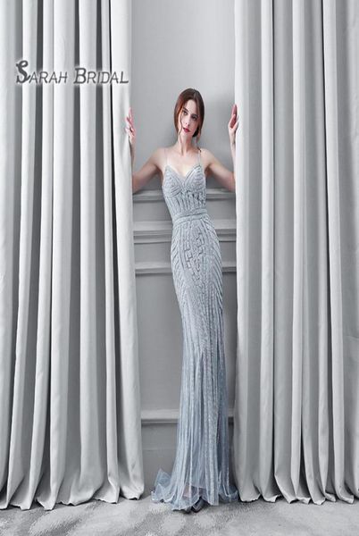 long champagne mermaid spaghetti straps tulle prom dresses beads backless vneck party prom dress lx1167565149, Black
long champagne mermaid spaghetti straps tulle prom dresses beads backless vneck party prom dress lx1167565149, Black