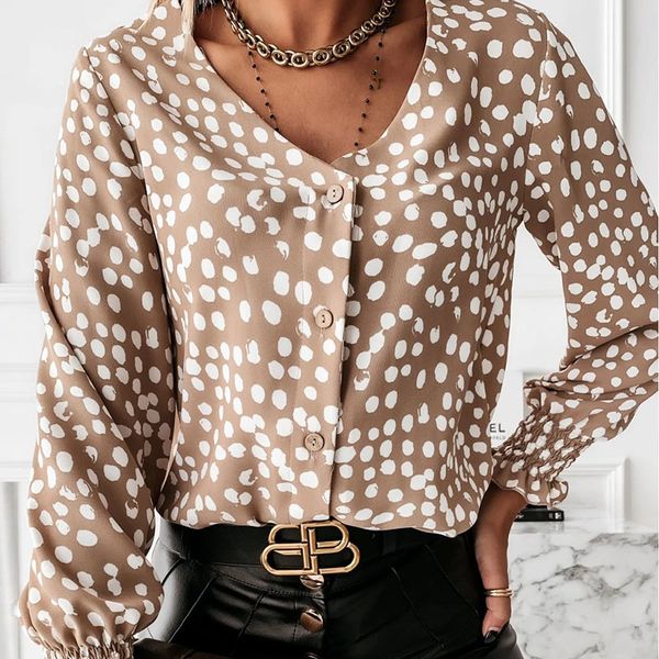 womens blouses shirts fashion women long sleeve vneck shirt spring autumn polka dot print blouse ladies casual loose ol 230726, White
womens blouses shirts fashion women long sleeve vneck shirt spring autumn polka dot print blouse ladies casual loose ol 230726, White