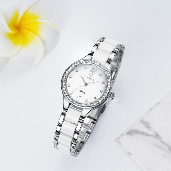women watch watches luxury ceramic strap waterproof fashion quartz watch, Slivery;brown
women watch watches luxury ceramic strap waterproof fashion quartz watch, Slivery;brown