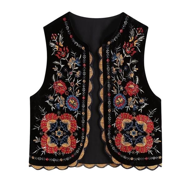 women's tanks camis zevity women vintage sequins flower embroidery vest jacket ladies national style patchwork casual velvet waistcoat, White
women's tanks camis zevity women vintage sequins flower embroidery vest jacket ladies national style patchwork casual velvet waistcoat, White