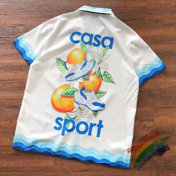 mens casual shirts casablanca men women blue gradient orange print tee shirt 230726, White;black
mens casual shirts casablanca men women blue gradient orange print tee shirt 230726, White;black