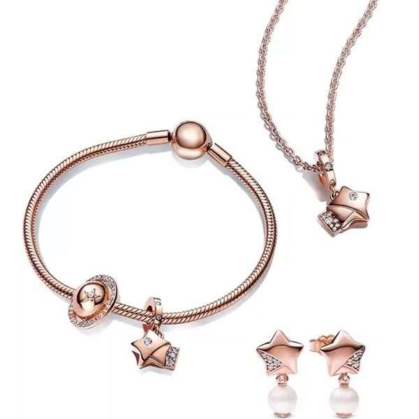 designer rose gold bracelet necklace pearl earrings star charms pendant collarbone chain bone chain diy fit pandora bracelet set jewelry fas, Golden;silver
designer rose gold bracelet necklace pearl earrings star charms pendant collarbone chain bone chain diy fit pandora bracelet set jewelry fas, Golden;silver