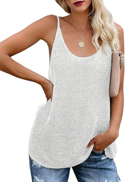 women oversize tank scoop neck causal sleeveless knit shirts tunic camis loose fashion summer sweater vest blouses, White
women oversize tank scoop neck causal sleeveless knit shirts tunic camis loose fashion summer sweater vest blouses, White