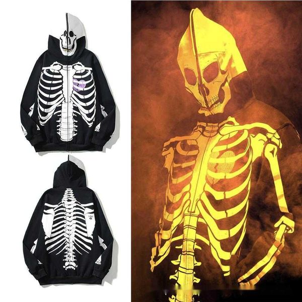 designer men's sweatshirt niche same dark wind hooded skull bones print hip hop high street cardigan hooded sweatshirt jacket, Black
designer men's sweatshirt niche same dark wind hooded skull bones print hip hop high street cardigan hooded sweatshirt jacket, Black