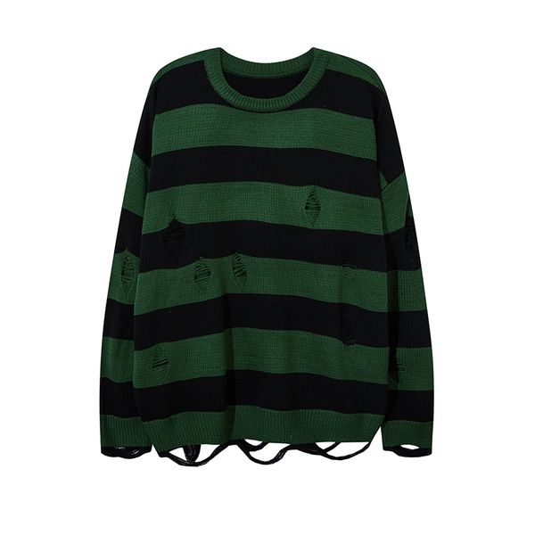 men's sweaters color match white black striped hole ripped casual men's sweaters crew neck retro high street oversized frayed loos
men's sweaters color match white black striped hole ripped casual men's sweaters crew neck retro high street oversized frayed loos